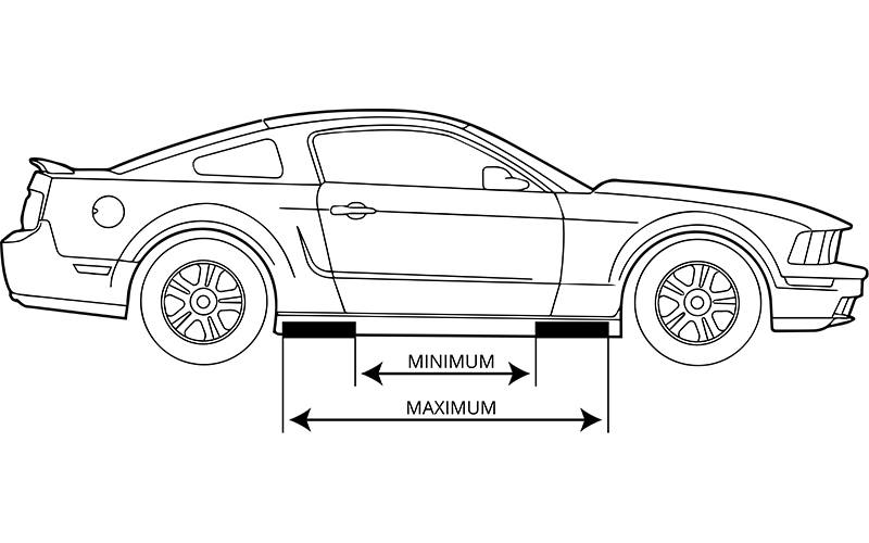 Measuring your vehicles lift point spread for QuickJack